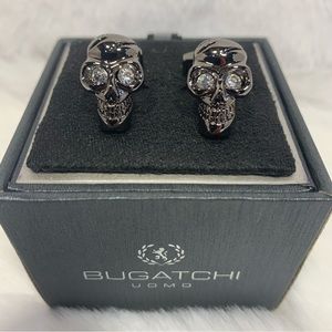 Men’s Skull Cufflinks BUGATCHI UOMO RARE NWOT